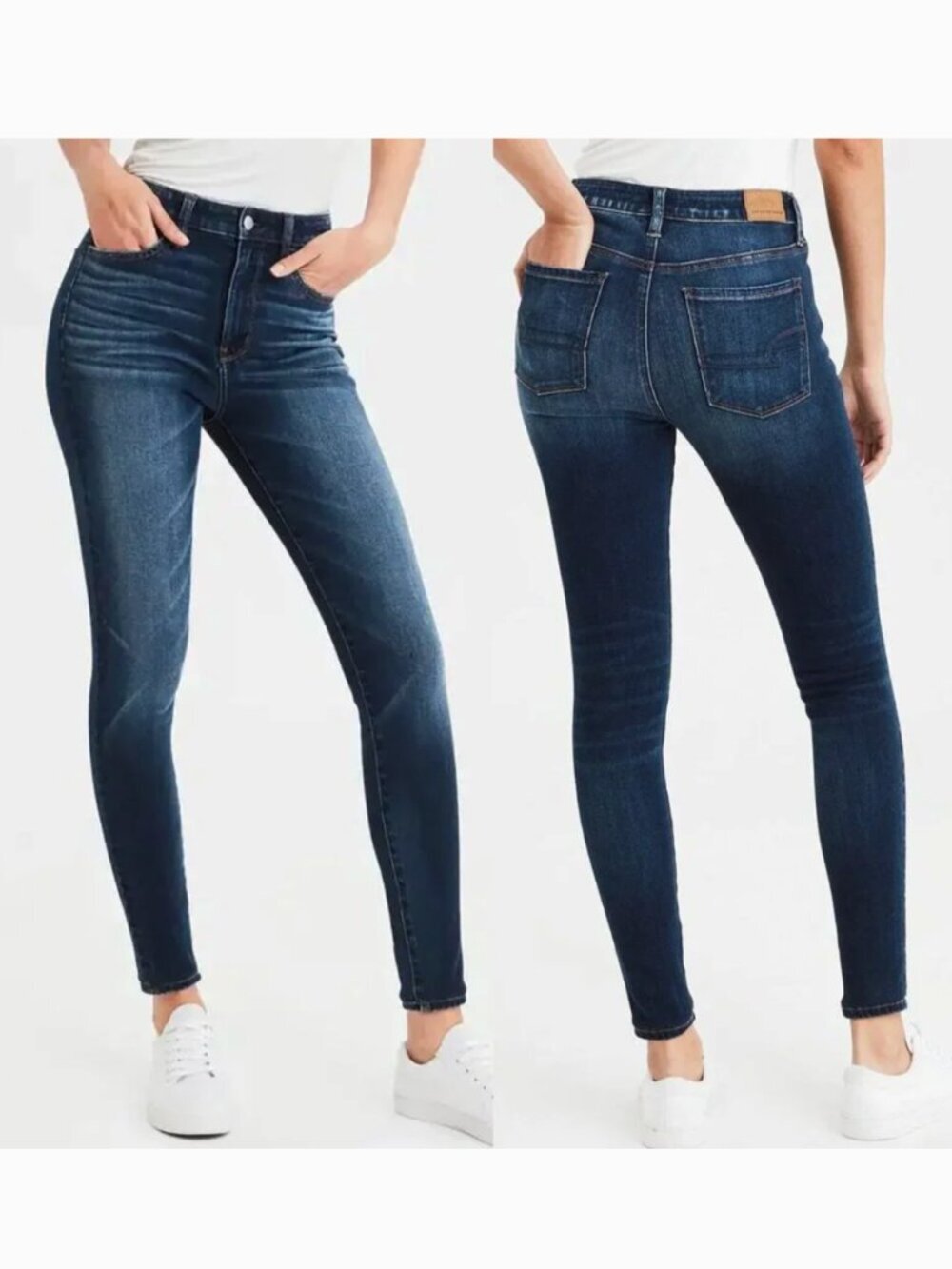 AMERICAN EAGLE 360° Ne(x)t Level Stretch Super Hi-Rise Jegging Dark High Waisted